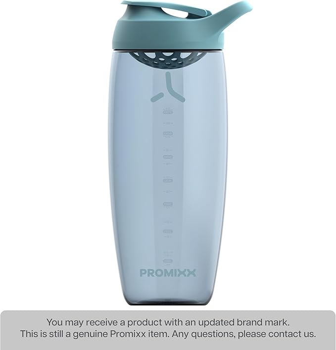 Promixx Pursuit Protein Shaker Bottle (32 oz) – Silent No-Ball Mixer, Leak-Proof Lid, BPA/BPS & Phthalate-Free ECOZEN – Easy-Clean Shaker Cup for Protein Shakes, Pre & Post-Workout Smoothies