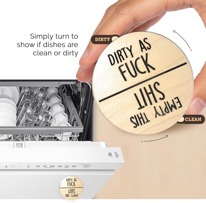 Funny Dishwasher Magnet Clean Dirty Sign, Kitchen Organization and Storage, Clean Dirty Magnet for Dishwasher, First Apartment Must Haves, New Home Essentials, Farmhouse Kitchen Decor and Accessories