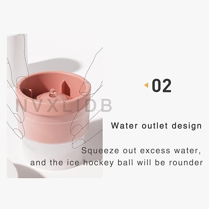 Ice Ball Making Mould - Set of 3 Round Ice Cube Mould 2.4" Spherical Ice Cube for Whiskey, Cocktail, Bourbon (3 blues) (pink)