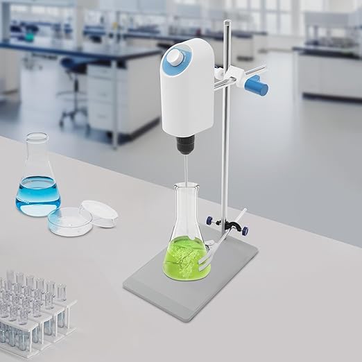 Laboratory Electric Stirrer, 10L Precision Booster Electric Mixer,72W 0-2000rpm 20N.m, Large Capacity Electric Stirrer with Adjustable Support Bracket for Metallurgy, Chemical Industry