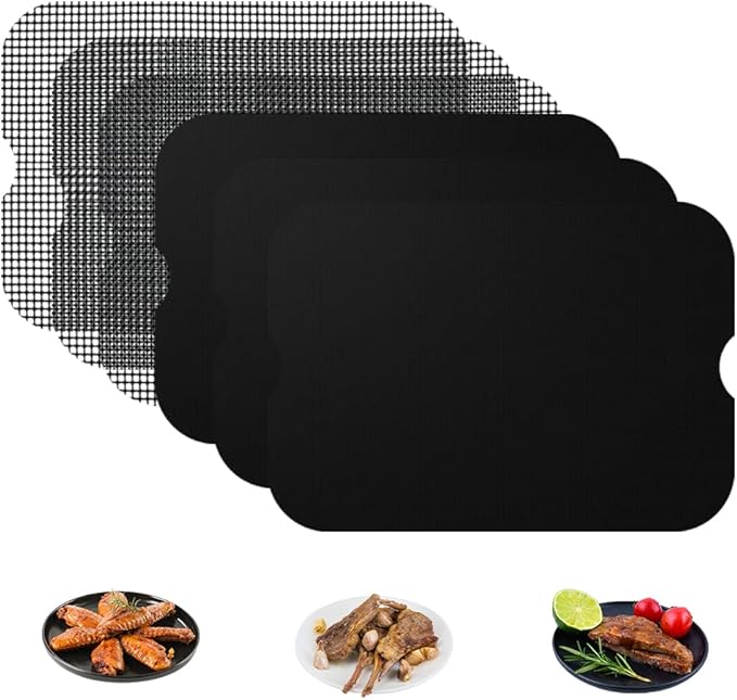 3PCS Air Fryer Liners and 3PCS Mesh Grill Mats Compatible with Ninja Foodi Smart XL FG551, Reusable Liner Non-Stick Air Fryer Accessories Mat for Ninja XL FG551, Replacement for Parchment Paper