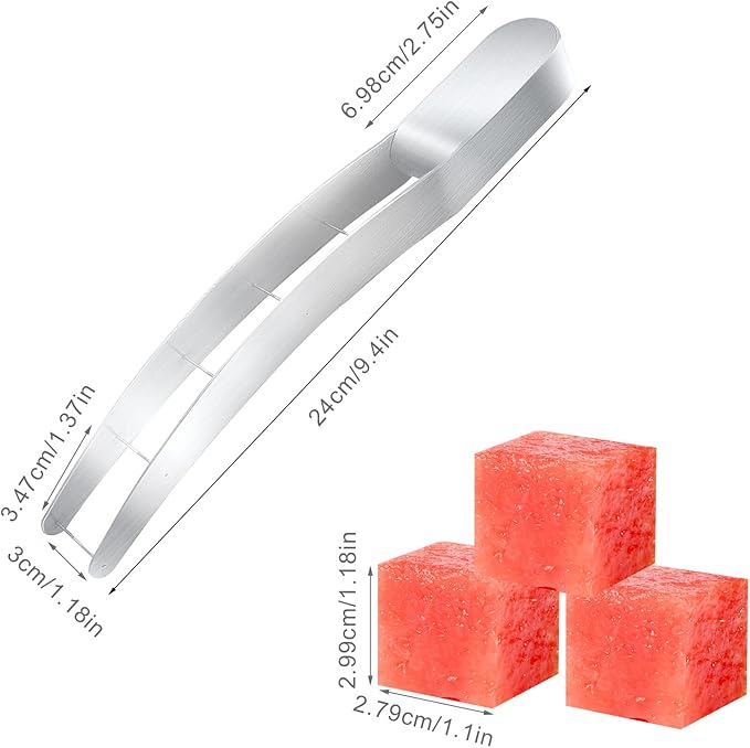 LUTER Watermelon Cutter, Stainless Steel Watermelon Cutting Tool, Practical Fruit Cutting Tool, Fruit Cutting Tool for Party, Camping, Fruit Shapes
