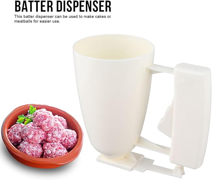 Pancake Batter Dispenser, Handheld Batter Dispenser Meatball Maker Cake Cream Dispenser Kitchen Cooking Tool for Coffee Shop Home Cafeteria