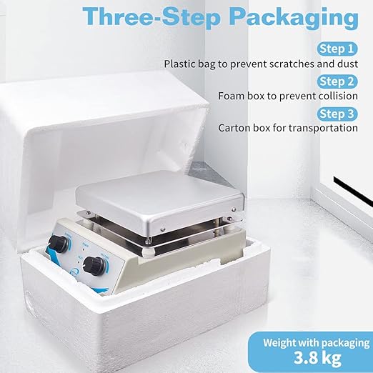 SH-3 Hot Plate Magnetic Stirrer 5000ml Volume with Dual Control and 1 Inch Stir Bar
