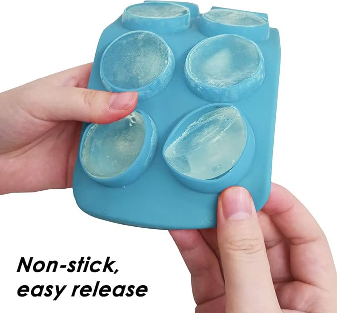Set of 3, Silicone Chocolate Candy Molds, findTop Round Sphere Baking Molds for Cordial Truffle, Jello Pudding Ball Ice Cube Peanut Butter