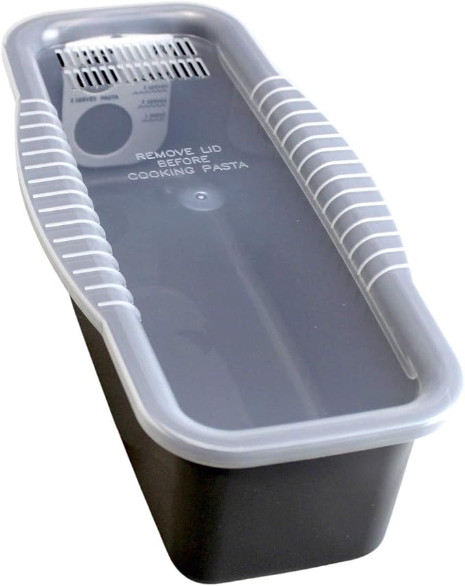 Microwave Pasta Cooker with Built-in Portion Tool – BPA-Free, Non-Stick Quick Meal Maker for Pasta, Ramen & Veggies – Ideal for Dorms, Small Kitchens, and RVs by Dependable Industries