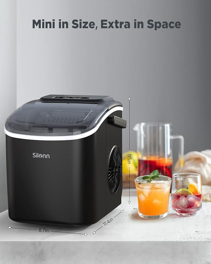 Silonn Ice Makers Countertop, Protable Ice Maker