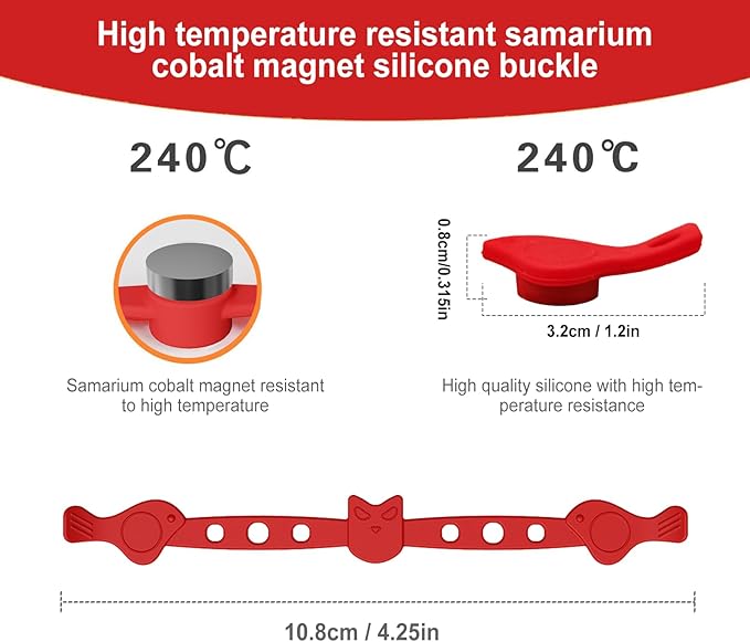 Air Fryer Magnets Silicone Buckle for Parchment Paper Liners, High-Temp Resistant Air Fryer Accessories, Safely Lock Paper from Heating Element or Covering Food, Prevent Burning (Bird)