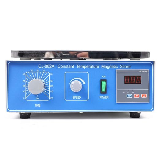 Magnetic Stirrer, 10L 300W Hot Plate Stirrer, Thermostatic Magnetic Stirrer, Digital Heating Lab Mixer Hot Plate, 1250 RPM Magnetic Stir Plate with Temperature Control & Timing Adjusting