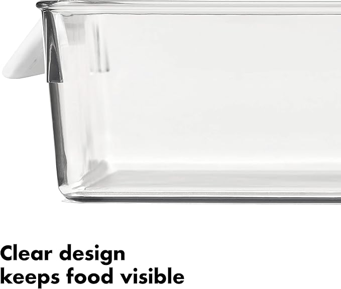 OXO Good Grips Fridge Organization Bin 8 in x 10 in - for Deli Meats, Cheeses, Loose Fruits and More (Pack of 4)