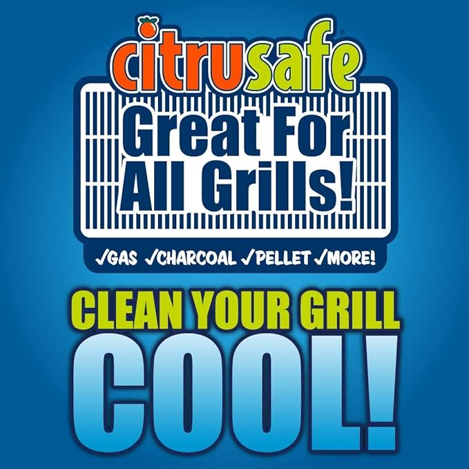 Grill Cleaning Spray - BBQ Grid And Grill Grate Cleanser By Citrusafe (23 oz)