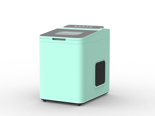 Small Portable Countertop Ice Maker, 28lbs/24H Ice Machine with Self-Cleaning, 6-8 Mins Fast Ice Making,Quiet Operation, Compact Ice Maker with Handle for Home Kitchen Camping RV