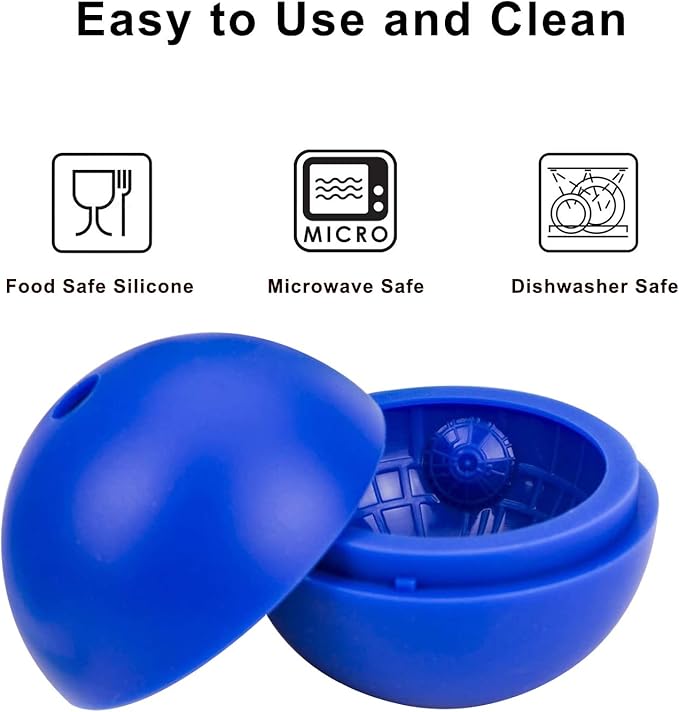 Ice Cube Mold 6 Pack Silicone 3D Space Station Ice Molds Sphere Big Ice Ball Maker for Whiskey, Bourbon and Cola (6)