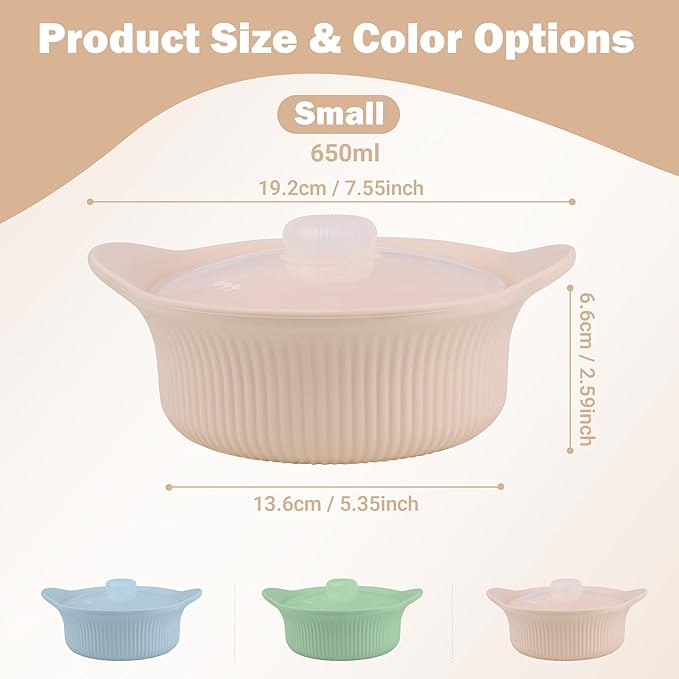 Silicone Microwave Steamer - Microwave Pot Steamer Basket Bowl for Baby Food, Vegetables & Dumplings, Compact & Lightweight Design, Oven & Dishwasher Safe (Pink, S 20oz(600ml))