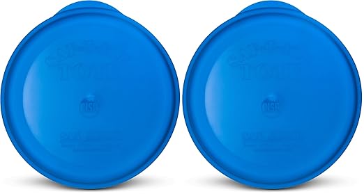 San Jamar-SI6500 Saf-T-Ice Commercial Ice Tote Snap-Tight Lid - Blue (Pack of 2)