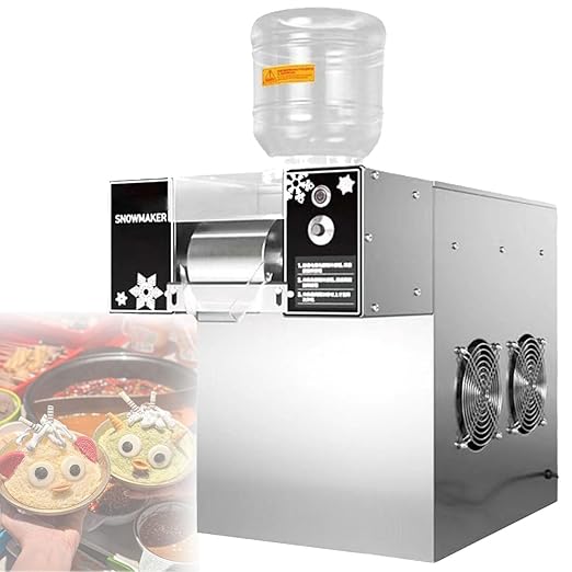 Electric Snow Ice Continuous Ice Maker,Small Desktop Air-Cooled Snowflake Ice Machine,Shaved Ice Machine,Ice Crusher,Snow Ice Cream Machine 120F
