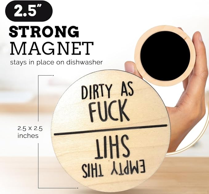 Funny Dishwasher Magnet Clean Dirty Sign, Kitchen Organization and Storage, Clean Dirty Magnet for Dishwasher, First Apartment Must Haves, New Home Essentials, Farmhouse Kitchen Decor and Accessories