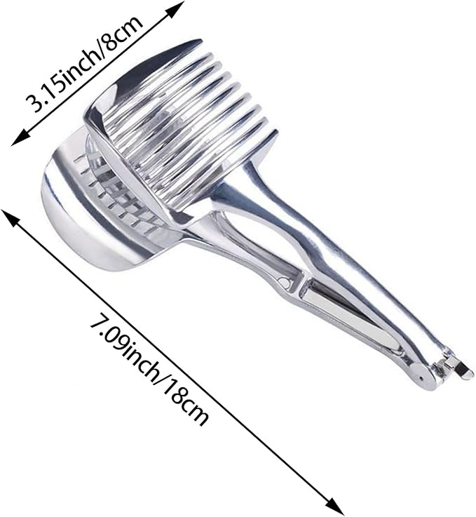 Stainless Steel Multipurpose Handheld Round Fruit Tongs for Onions, Avocados, Eggs and Other Vegetables