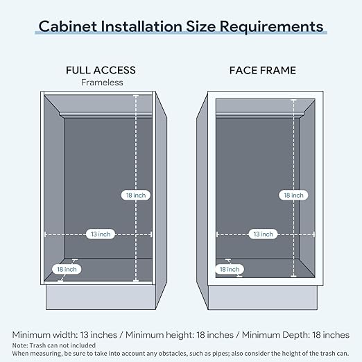 Tanamu Pull Out Trash Can Under Cabinet，Under Sink Slide Out Garbage for Kitchen，Requires 13" W X 18" D Minimum Cabinets，Not Included Can，Chrome Adjustable for 7-10 Gal Can