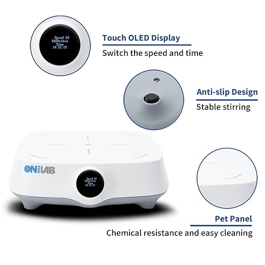 ONiLAB 7" Magnetic Stirrer with 8PCS stir bar Set and stir bar Retriever, Magnetic Mixer Max Stirring Capacity 3000mL (No Heating)
