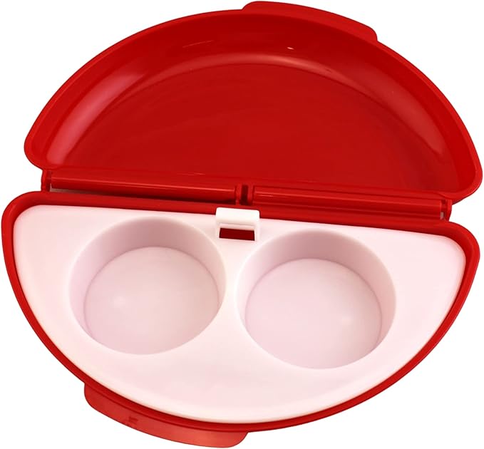 Microwave Egg Cooker for Sandwiches & Omelets – BPA-Free Microwave Egg Poacher, Fried Egg Maker, Omelet Maker, & Scrambled Egg Cooker – 2-Piece Breakfast Maker by Dependable Industries Inc. Essentials