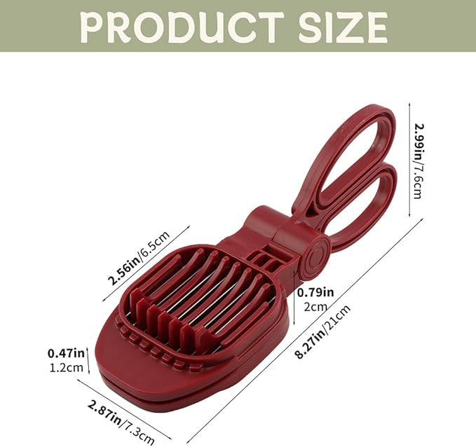 Fruit Slicer, Egg Slicer for Hard Boiled Eggs, Multi-Functional Kitchen Gadget for Strawberry, Banana, Kiwi, Hard Boiled Eggs, Cucumber, Sausage - Rapid & Safe Slicing Tool(COLOR:Red)