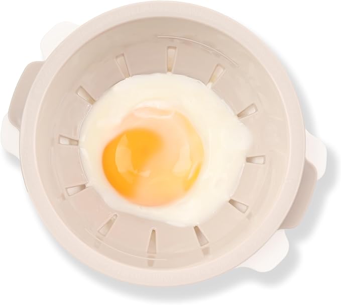 Japanese Microwave Egg Cooker - Perfect for Eggs Benedict - Easy Soft-Boiled Egg Maker - Microwave Egg Poacher - Ideal for Topping Dishes - Single Egg Use - Made in Japan