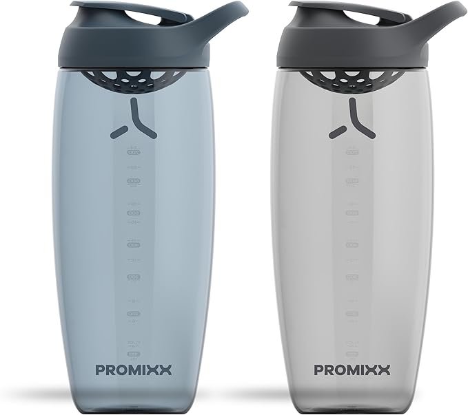 Promixx Pursuit Protein Shaker Bottle (32 oz) – Silent No-Ball Mixer, Leak-Proof Lid, BPA/BPS & Phthalate-Free ECOZEN – Easy-Clean Shaker Cup for Protein Shakes, Pre & Post-Workout Smoothies