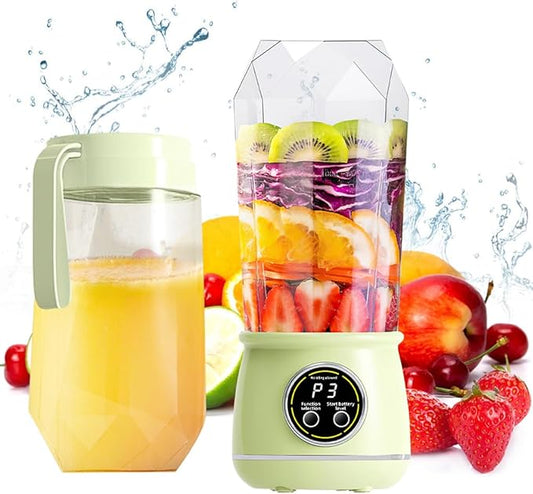 Portable Blender, 20oz Small Blender for Smoothies, Personal Juice Mixer with 10 Sharp Blade, Mini Shaker for Shakes and Smoothies, Smoothie Maker with Extra Lid for Travel, Office, Gym, Home