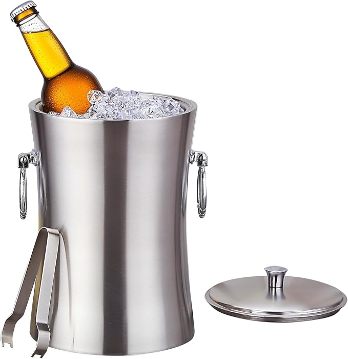 Ice Bucket Kits,3l,Double Wall Stainless Steel