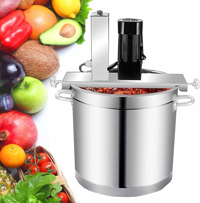 Automatic Food Mixer, Pot Stirrer Mixer Electric, Electric Mixer Machine for Jam Sauce, Stainless Steel Heating Food Mixer Equipment Auto for Mixing Jam&Sauce&Sticky Filling 40L