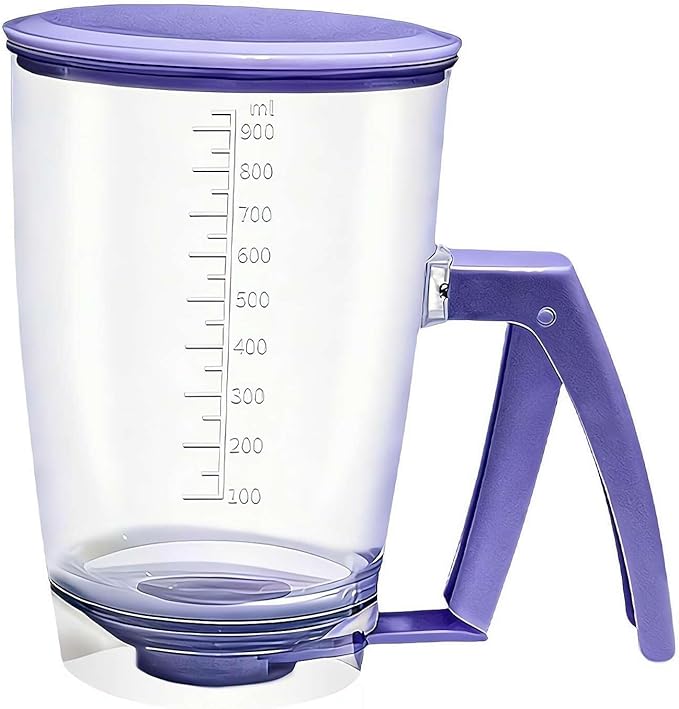 Pancake Batter Dispenser,30Oz Pancake & Waffle Mix Pourer with Squeezes Handle,Pancakes Dispenser Bottle for Pancakes, Cupcake, Waffle, Muffin Mix, Cake & Crepe Batter