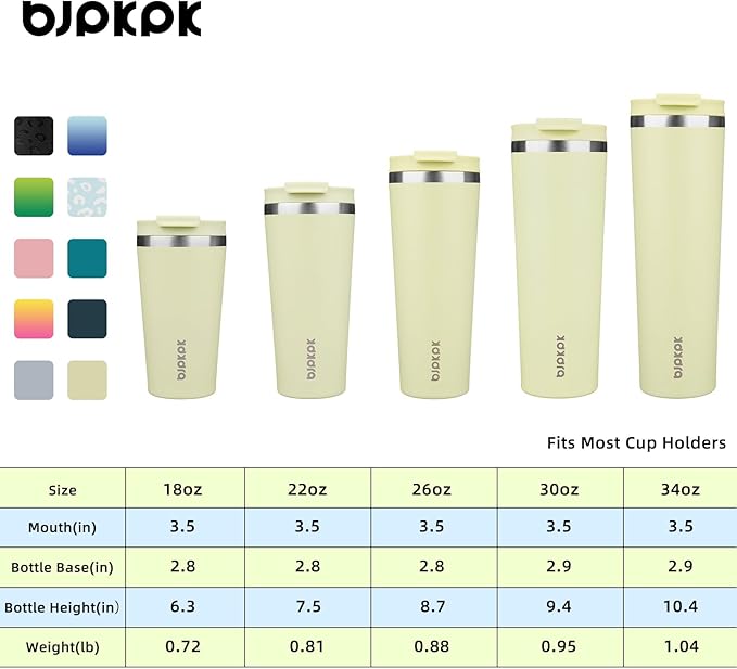 BJPKPK 26oz Insulated Tumbler With lid And Straw Stainless Steel Tumblers Travel Coffee Mug Reusable Thermal Cup,Macaron Green