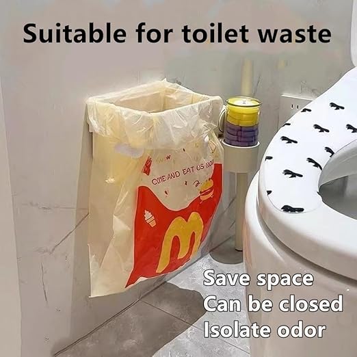 Hanging Foldable Kitchen Waste Bin, Toilet Trash Can, Sealable Garbage Can, No Odor, Space-Saving Design, for Cabinet Door, Bathroom, Desk, RV, Car & Camping, Office
