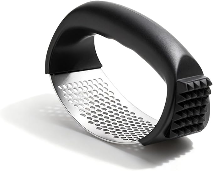 Bestac Stainless Steel Garlic Press, for Kitchen Use, Easy-Clean & Ergonomic Handle for Easily Crushing, Cooking Gadget (1)