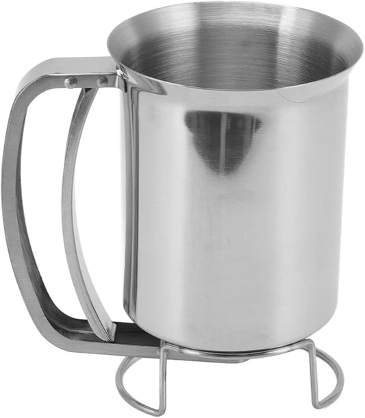 Pancake Batter Dispenser, Stainless Steel Handheld Pancake Mix Dispenser for Baking Cupcakes Waffle Muffins Cake Crepe