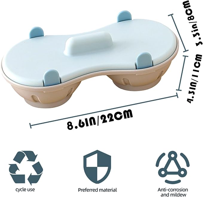 2 Cavity Microwave Egg Cooker, Silicone Double Row Egg Cooker, Poached Egg Cup Kitchen Cooking Gadgets (SandyBrown)