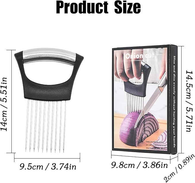 Onion Holder for, Lemon Slicer Onion Cutter for Slicing, Vegetable Cutter for Potato and Tomato, Avocados, Eggs, Food Slicer Assistant Tool for Slicing Fruit Lemon and Meat