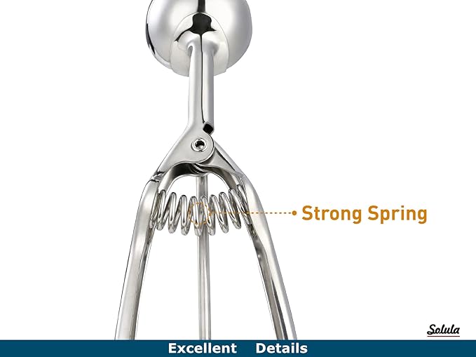 18/8 Stainless Steel Small Ice Cream Scoop Disher Melon Baller 0.6 Tablespoon