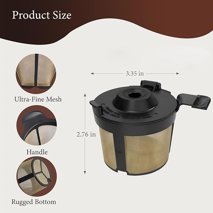 Reusable Coffee Filter Compatible with Ninja PB051 / PB041ST, Great replacement Coffee Basket for Ninja Coffee Maker (2)