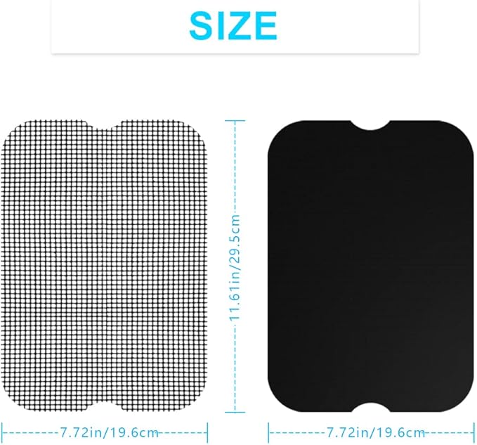 3PCS Air Fryer Liners and 3PCS Mesh Grill Mats Compatible with Ninja Foodi Smart XL FG551, Reusable Liner Non-Stick Air Fryer Accessories Mat for Ninja XL FG551, Replacement for Parchment Paper