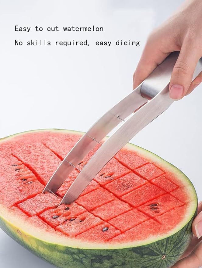 Watermelon Cutter Slicer Winnes Fruit Kitchen Tool Gadgets Melon Knife Cut Watermelon Into Cubes Stainless steel Cube Cutter
