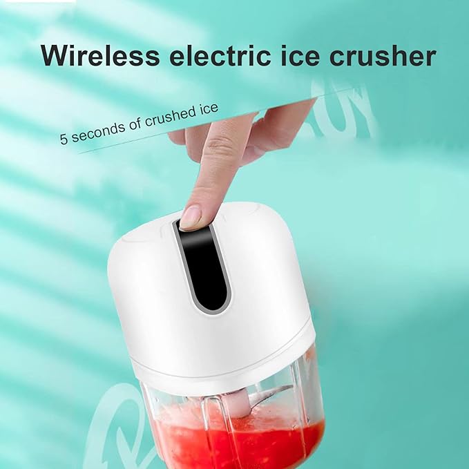 White S7 Electric Ice Crusher, Shaver & Maker - Portable, Ideal for Home, Restaurants & Cafes