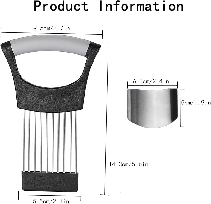 2Pcs Onion Holder, Onion Slicer, Onion Cutter for Slicing of Fruits and Other Vegetables,Multi-Purpose Kitchen Accessory,With protective cover,Finger Guards for Cutting Food
