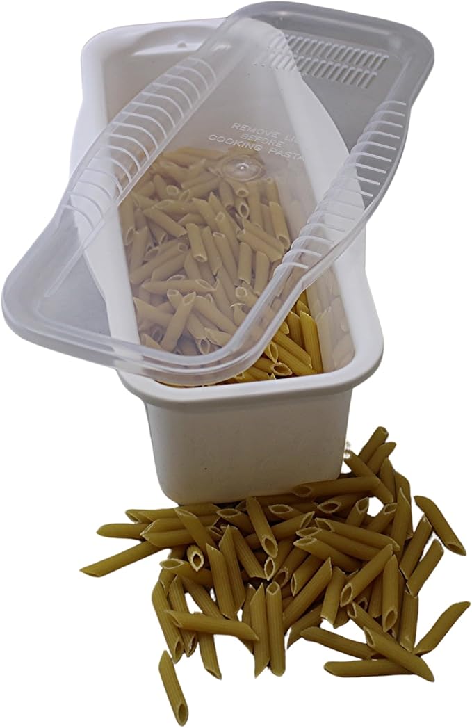 Microwave Pasta Cooker with Built-In Portion Tool, BPA-Free Microwave Pasta Maker for Spaghetti, Ramen & Vegetables, Dishwasher Safe
