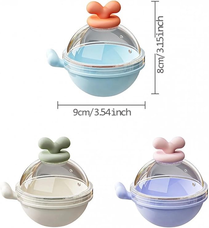 4pcs Ice Cube Mold Ball Boxes with Lid, 2.36in Diameter Large Sphere Ice Maker for Whiskey Cocktail or Sparkling Water, TEB & PET Materials