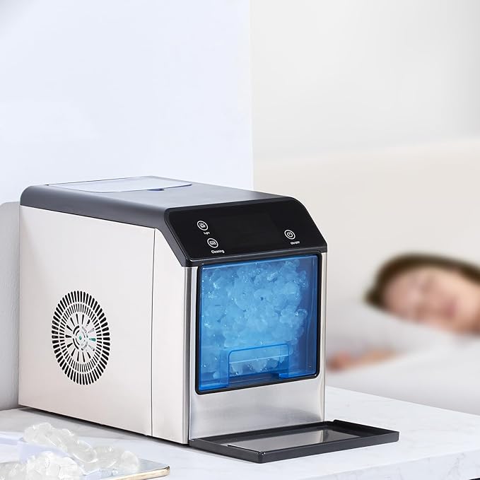 VEVOR Nugget Ice Maker - 33lbs Pebble Ice Maker & Self-Cleaning Features for Home or Office