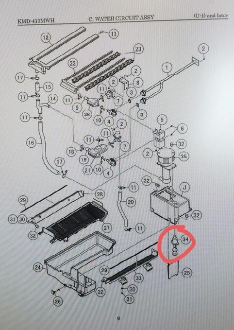 P00816-01 Float Switch P00816-01 - fit for Hoshizaki KMD-270AWB OLV-29Z-2P Crushed ice Machine