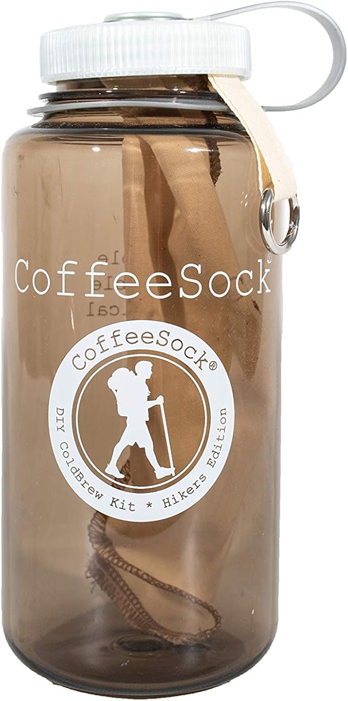 CoffeeSock The Original Reusable ColdBrew Filter – GOTS Certified Organic Cotton Mason Jar Cold Brew Maker for 32 oz Quart – Eco-Friendly Zero-Waste Filter Bag – Durable Reusable Cold Brew Brewing