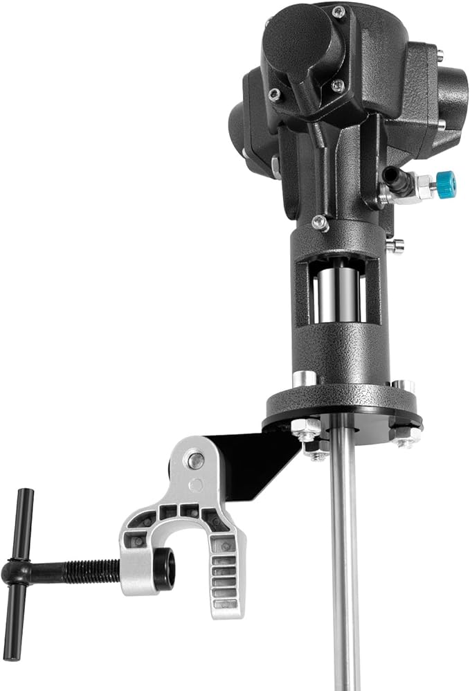 Eapmic Pneumatic Agitator 50 Gallon Pneumatic Paint Mixer, 1/2HP Air Powered Barrel Mixer Clamp Mounted Stainless Steel Paint Stirring Machine Automatic Tank Agitator Mixer for Paint Coating Ink